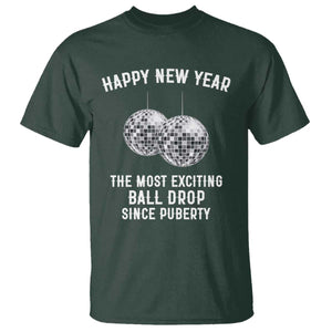 Funny New Years Eve T Shirt Ball Drop Rude Adult Humor TS10 Dark Forest Green Print Your Wear