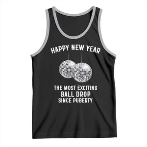 Funny New Years Eve Tank Top Ball Drop Rude Adult Humor TS10 Black Athletic Heather Print Your Wear