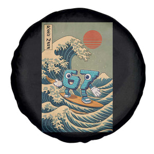 67 Surfing Japanese Spare Tire Cover Funny Great Wave Off Kanagawa Six Seven Brainrot Meme TS10 Print Your Wear