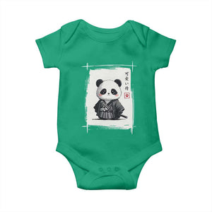 Kawaii Anime Samurai Panda Baby Onesie Vintage Sumi-e Japanese Art Funny Panda Lovers TS10 Irish Green Print Your Wear