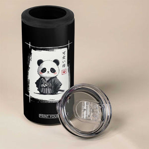 Kawaii Anime Samurai Panda 4 in 1 Can Cooler Tumbler Vintage Sumi-e Japanese Art Funny Panda Lovers TS10 Print Your Wear