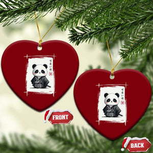 Kawaii Anime Samurai Panda Ceramic Ornament Vintage Sumi-e Japanese Art Funny Panda Lovers TS10 Print Your Wear