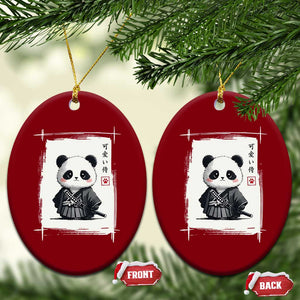 Kawaii Anime Samurai Panda Ceramic Ornament Vintage Sumi-e Japanese Art Funny Panda Lovers TS10 Print Your Wear