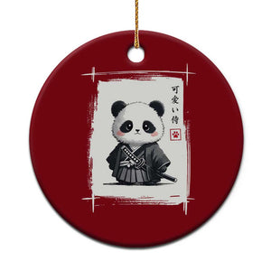 Kawaii Anime Samurai Panda Ceramic Ornament Vintage Sumi-e Japanese Art Funny Panda Lovers TS10 1pc Red Print Your Wear