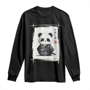 Kawaii Anime Samurai Panda Long Sleeve Shirt Vintage Sumi-e Japanese Art Funny Panda Lovers TS10 Black Print Your Wear