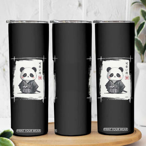 Kawaii Anime Samurai Panda Skinny Tumbler Vintage Sumi-e Japanese Art Funny Panda Lovers TS10 Print Your Wear