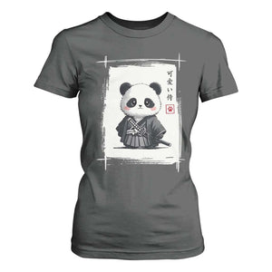 Kawaii Anime Samurai Panda T Shirt For Women Vintage Sumi-e Japanese Art Funny Panda Lovers TS10 Dark Heather Print Your Wear