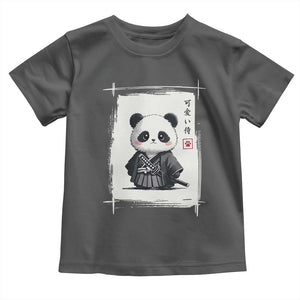 Kawaii Anime Samurai Panda Toddler T Shirt Vintage Sumi-e Japanese Art Funny Panda Lovers TS10 Dark Heather Print Your Wear