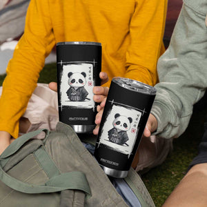 Kawaii Anime Samurai Panda Tumbler Cup Vintage Sumi-e Japanese Art Funny Panda Lovers TS10 Print Your Wear