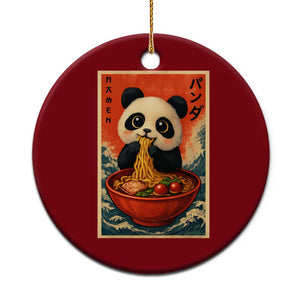 Kawaii Anime Panda Ramen Ceramic Ornament Funny Japanese Noodles Anime Lovers TS10 1pc Red Print Your Wear