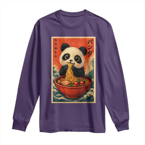 Kawaii Anime Panda Ramen Long Sleeve Shirt Funny Japanese Noodles Anime Lovers TS10 Purple Print Your Wear