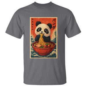 Kawaii Anime Panda Ramen T Shirt Funny Japanese Noodles Anime Lovers TS10 Charcoal Print Your Wear