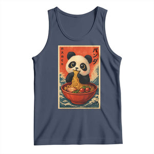 Kawaii Anime Panda Ramen Tank Top Funny Japanese Noodles Anime Lovers TS10 Navy Print Your Wear