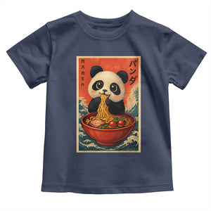 Kawaii Anime Panda Ramen Toddler T Shirt Funny Japanese Noodles Anime Lovers TS10 Navy Print Your Wear