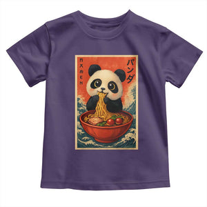 Kawaii Anime Panda Ramen Toddler T Shirt Funny Japanese Noodles Anime Lovers TS10 Purple Print Your Wear