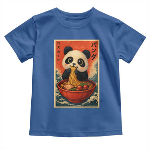 Kawaii Anime Panda Ramen Toddler T Shirt Funny Japanese Noodles Anime Lovers TS10 Royal Blue Print Your Wear