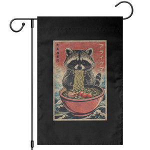 Kawaii Anime Raccoon Ramen Garden Flag Funny Japanese Noodles Anime Lovers TS10 Black Print Your Wear