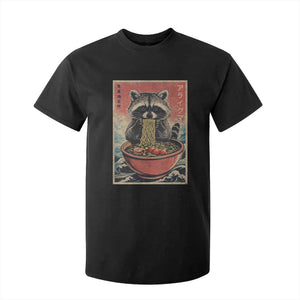 Kawaii Anime Raccoon Ramen T Shirt For Kid Funny Japanese Noodles Anime Lovers TS10 Black Print Your Wear