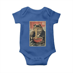 Frog Eat Ramen Baby Onesie Funny Japanese Noodles Anime Lovers Kawaii Anime TS10 Royal Blue Print Your Wear