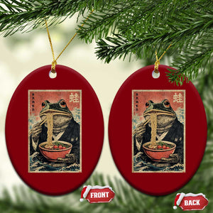 Frog Eat Ramen Ceramic Ornament Funny Japanese Noodles Anime Lovers Kawaii Anime TS10 Print Your Wear