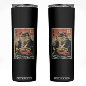 Frog Eat Ramen Skinny Tumbler Funny Japanese Noodles Anime Lovers Kawaii Anime TS10 Black Print Your Wear