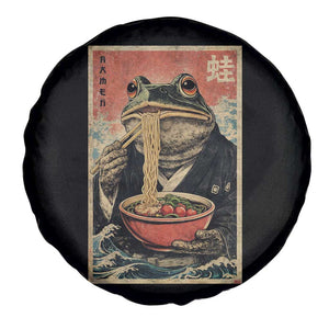 Frog Eat Ramen Spare Tire Cover Funny Japanese Noodles Anime Lovers Kawaii Anime TS10 Print Your Wear