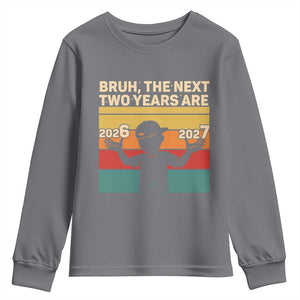Bruh 67 New Years Eve Party Youth Sweatshirt Six Seven Boys 67 Meme 6 7 Numbers TS10 Charcoal Print Your Wear