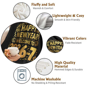 67 New Years Eve Throw Blanket Funny Six Seven 2026 Meme 6 7 Numbers Kid Gen Alpha TS10 Print Your Wear