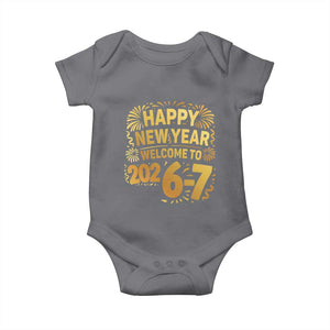 67 New Years Eve Baby Onesie Funny Six Seven 2026 Meme 6 7 Numbers Kid Gen Alpha TS10 Charcoal Print Your Wear