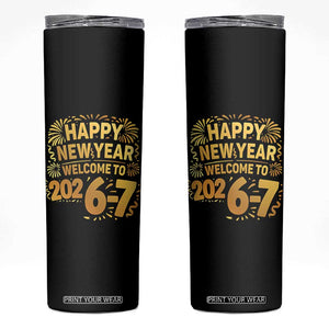67 New Years Eve Skinny Tumbler Funny Six Seven 2026 Meme 6 7 Numbers Kid Gen Alpha TS10 Black Print Your Wear