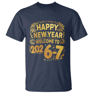 67 New Years Eve T Shirt Funny Six Seven 2026 Meme 6 7 Numbers Kid Gen Alpha TS10 Navy Print Your Wear