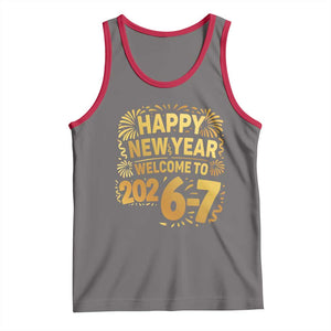 67 New Years Eve Tank Top Funny Six Seven 2026 Meme 6 7 Numbers Kid Gen Alpha TS10 Deep Heather Red Print Your Wear