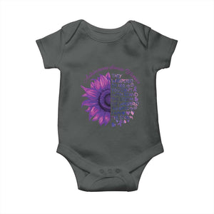 Autoimmune Disease Awereness Baby Onesie I Am The Storm Purple Ribbon TS10 Dark Heather Print Your Wear