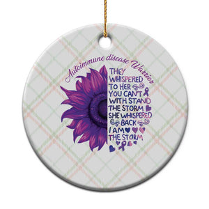 Autoimmune Disease Awereness Ceramic Ornament I Am The Storm Purple Ribbon TS10 1pc Christmas Plaid Print Your Wear
