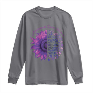 Autoimmune Disease Awereness Long Sleeve Shirt I Am The Storm Purple Ribbon TS10 Charcoal Print Your Wear