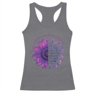 Autoimmune Disease Awereness Racerback Tank Top I Am The Storm Purple Ribbon TS10 Charcoal Print Your Wear