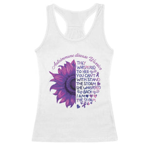 Autoimmune Disease Awereness Racerback Tank Top I Am The Storm Purple Ribbon TS10 White Print Your Wear