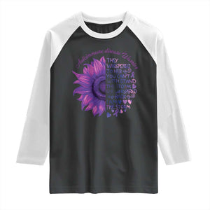 Autoimmune Disease Awereness Raglan Shirt I Am The Storm Purple Ribbon TS10 Black White Print Your Wear
