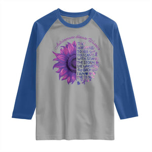 Autoimmune Disease Awereness Raglan Shirt I Am The Storm Purple Ribbon TS10 Sport Gray Royal Print Your Wear