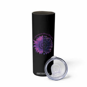 Autoimmune Disease Awereness Skinny Tumbler I Am The Storm Purple Ribbon TS10 Print Your Wear