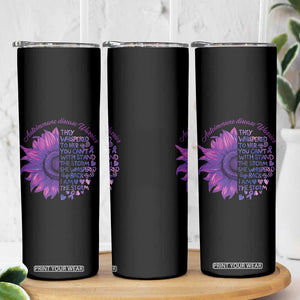 Autoimmune Disease Awereness Skinny Tumbler I Am The Storm Purple Ribbon TS10 Print Your Wear