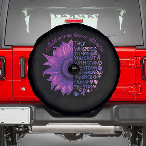 Autoimmune Disease Awereness Spare Tire Cover I Am The Storm Purple Ribbon TS10 Black Print Your Wear