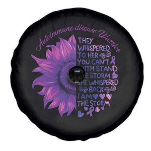 Autoimmune Disease Awereness Spare Tire Cover I Am The Storm Purple Ribbon TS10 Print Your Wear