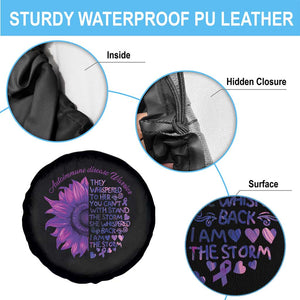 Autoimmune Disease Awereness Spare Tire Cover I Am The Storm Purple Ribbon TS10 Print Your Wear