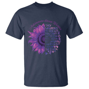 Autoimmune Disease Awereness T Shirt I Am The Storm Purple Ribbon TS10 Navy Print Your Wear