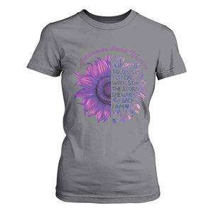 Autoimmune Disease Awereness T Shirt For Women I Am The Storm Purple Ribbon TS10 Charcoal Print Your Wear