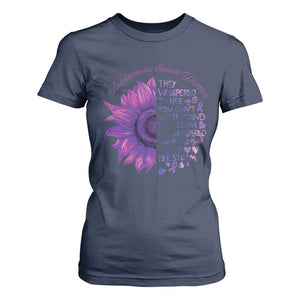 Autoimmune Disease Awereness T Shirt For Women I Am The Storm Purple Ribbon TS10 Navy Print Your Wear