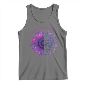 Autoimmune Disease Awereness Tank Top I Am The Storm Purple Ribbon TS10 Black Heather Print Your Wear