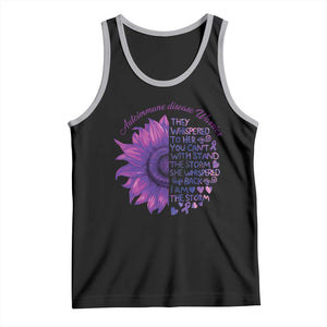 Autoimmune Disease Awereness Tank Top I Am The Storm Purple Ribbon TS10 Black Athletic Heather Print Your Wear