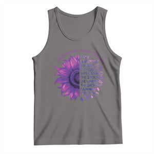 Autoimmune Disease Awereness Tank Top I Am The Storm Purple Ribbon TS10 Deep Heather Print Your Wear